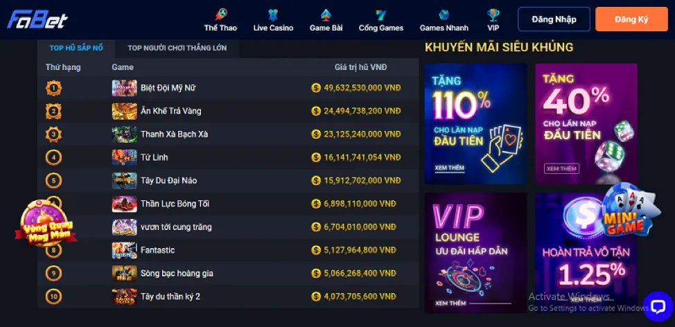 Biểu đồ các công cụ hỗ trợ cờ bạc có trách nhiệm tại CMW Casino